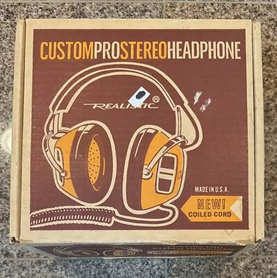 Vintage REALISTIC Stereo Custom Pro KOSS Padded Headphones #33-1002 NIB • $31.80