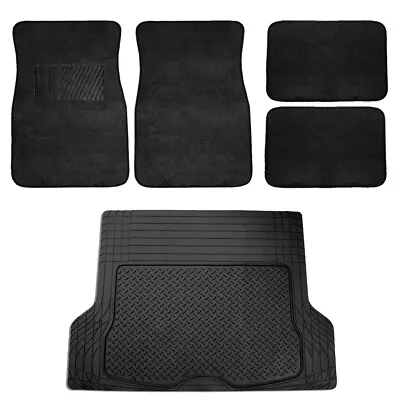 $42.99 • Buy Auto Mats Set Black Carpet Floor Mats & Black Vinyl Cargo Liner Auto Car SUV