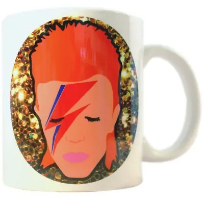 DAVID BOWIE Large 11oz Mug Cup Aladdin Sane Lightning Bolt Retro Music Fun Gift • £9.95