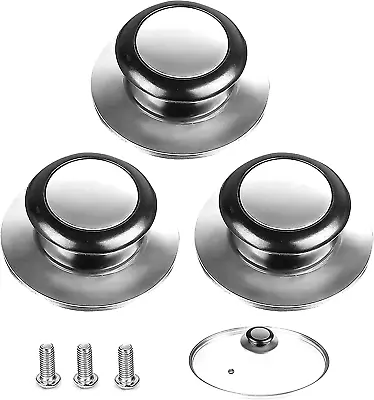 £6.52 • Buy Quesuc 3-Piece Pan Lid Handle Saucepan Lid Knobs Pan Lid Knob Replacement Lid