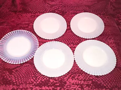 5 Petalware Depression Glass Bread Plates 4 Monax & 1 Opalescent MacBeth-Evans • $22.49