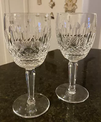 $109.95 • Buy Waterford Crystal Colleen Water Goblets Wine Glasses ~7  Tall ~Set Of 2~VGUC