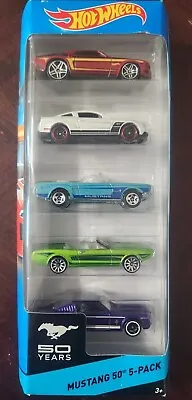 Hot Wheels 50 Years Mustang 5-Pack Rare New Mint In Box! • $22.99