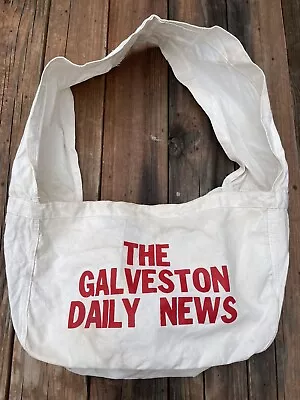 Vintage Galveston Daily News Paperboy Delivery Travel Bag Canvas Galveston Texas • $149.99