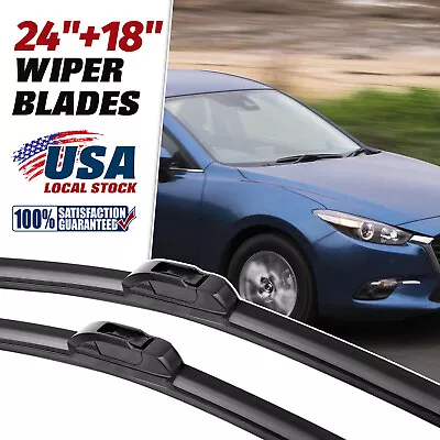 For Mazda 6 2009-2017 FRONT 24 &18  WINDSHIELD WIPER BLADE SET OEM • $12.88