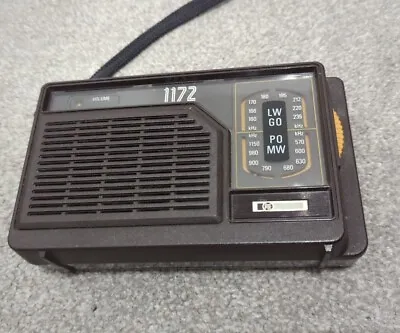 Vintage PYE 1172 Lw/mw Vintage Brown Portable 2 Band Transistor Radio *Untested* • $38.56