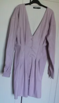 £4.99 • Buy Womens Leatherette Jacket Dress - Size 14 - MISSGUIDED