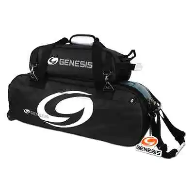 Genesis Sport Black 3 Ball Tote With Shoe Bag Bowling Bag • $119.95