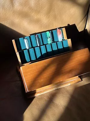 RARE! Vintage Levenger Wood 16 Pen Display Case Collectible • $200