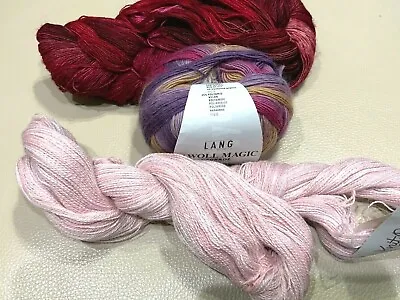  Lace Variety  3 Large Hanks Of Lace Yarn-mix It Up Or Use It Together • $39.99