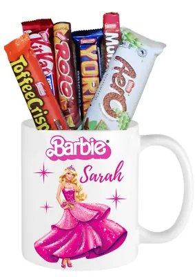 £11.99 • Buy Personalised Barbie Princess Birthday Chocolates Gift Mug Kids Gifts Barbie