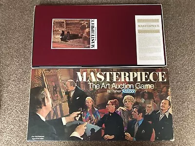 1970 Parker Brothers First Edition MASTERPIECE Art Auction Board Game  • £79.99