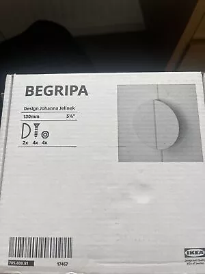 2x Pack - IKEA Begripa White Half Round Wardrobe & Draw Handles 130 Mm • £4