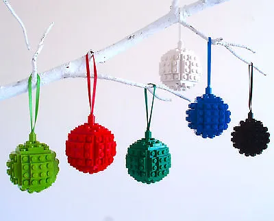 Christmas Bauble Made With LEGO Bricks Tree Decoration Secret Santa Kids • £10.95