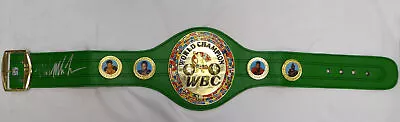 Mike Tyson Autographed Green WBC World Championship Belt Smudged Beckett BJ04149 • $649