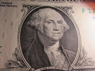 Error US 2017A $1 Bill Washington Crying And Has A Cut Lip Money Currency • $15