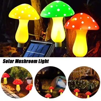 Outdoor Christmas Lights Fairy String Lights LED Light Solar Mushroom Light • £10.79