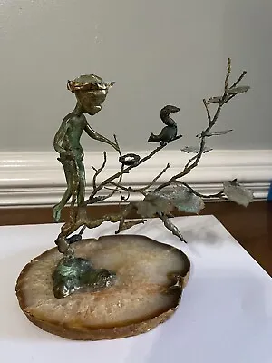 Malcolm Moran Boy With Bird Nest On Agate • $150