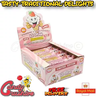 Zed Candy Strawberry & Vanilla Ice Cream Jawbreaker Halal Vegeterian - 144 Count • £19.97