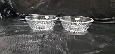 $32.99 • Buy 2 Val St Lambert Balmoral Crystal Dessert Fruit Bowl Lines To Top Belgium 5 