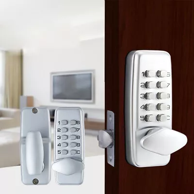 Mechanical Keyless Entry Door Lock Digital Code Keypad Knob Combination Deadbolt • $46.92