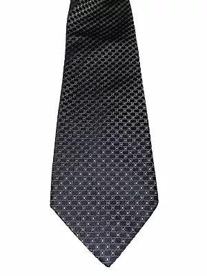 Brioni Classic Silk Tie Men’s Black Geometric Hand Made In Italy • $44.99