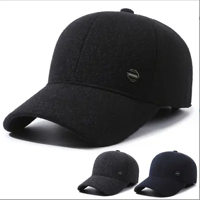Men's Winter Warm Hat Thick Hats With Ear Flaps Protectors Hat Baseball Cap • $11.98