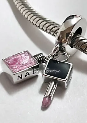 Pink NAIL POLISH Charm STERLING SILVER NEW • $18.99