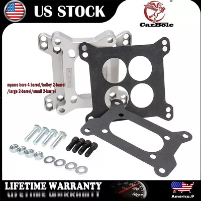 2 Barrel To 4 Barrel 1933 Carb Carburetor Adapter Kit Spacer Accessory Aluminum • $22.99