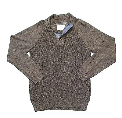 Weatherproof Vintage Sweater Tight Knit Pull Over Button Down Collar Men’s Large • $12