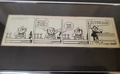 Rare Vintage Framed ANDY CAPP Comicstrip 1980 (In Laws Marriage Humor) • $90