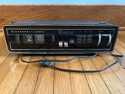 Vintage Motorola Concept-90 Black Flip Clock Radio AMFM Tested Works! • $125