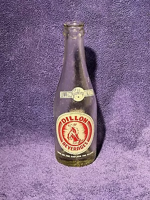 Vintage 7 Ounce Dillon Sparkling Beverages Soda Pop Bottle 1947 Dillon Montana • $10