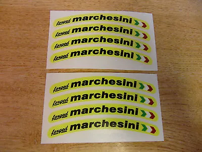  Marchesini Forged  Wheel Rim Decals - Set Of 8 - 100mm Length - Yellow • $6.21