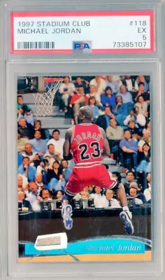 Michael Jordan 1997 Stadium Club CARD #118  PSA 5 • $24.95