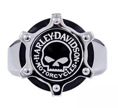 Harley-Davidson® Men's Willie G Skull Gear Ring Stainless Steel HSR0028 • $69.95