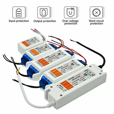 LED Driver Power Supply Transformer 240V - DC 12V For LED Lighting PSU • £6.47