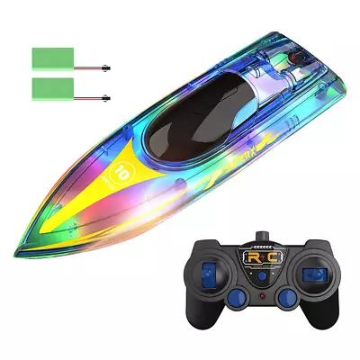 Flytec 2.4GHz RC Boat Rechargeable Remote Control Electric Racing Boat LED Light • $35.14