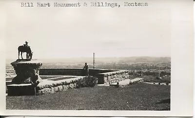 Snapshot Photo Montana 1940s Billings Montana Bill Hart Monument • $7.99