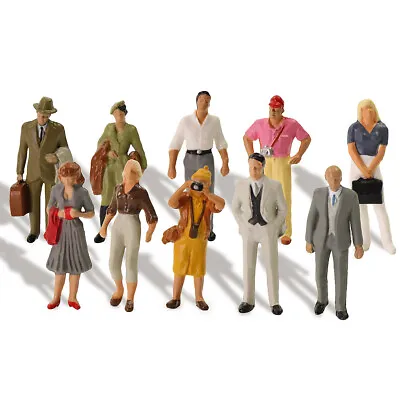 20pcs Model 1:43 Scale Painted Figures Standing O Gauge Passenger People P4304 • £7.19