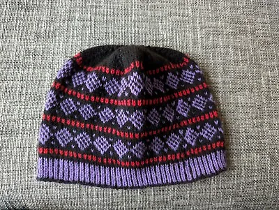 New Wool Hat/Beanie In Fair Isle Pattern. Hand Knitted In Whalsay Shetland  • £15