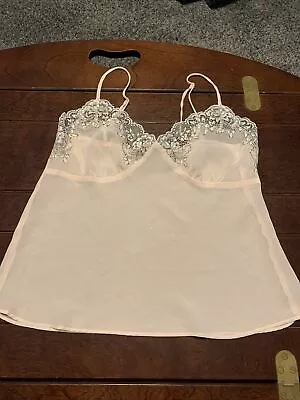 Vintage Cerie Size S/P Cami Camisole Lingerie Lace Nude • $8.99