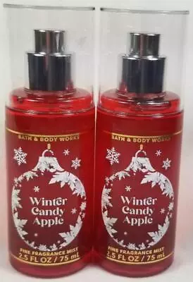 Bath Body Works WINTER CANDY APPLE Fine Fragrance Mist 2.5 Oz Lot Of 2 • $16.47