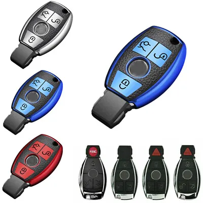 $9.90 • Buy 3 Button Remote Key Fob Cover Case Shell Leather TPU For Mercedes Benz