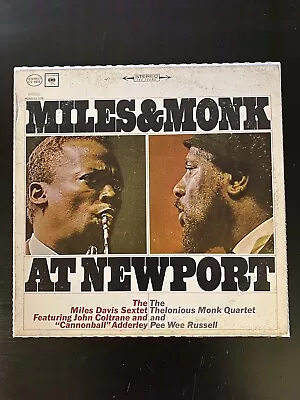 Miles Davis & Thelonious Monk-Miles & Monk At Newport (LP 1970 Reissue VG+) • $25