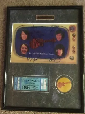 The “Monkees” Rock Group Autographed Photo Display • $325