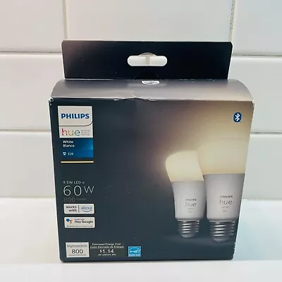 Philips Hue White A19 LED Smart Bulb Bluetooth & Zigbee Compatible 120V 60W 800L • $28.92