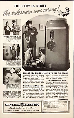 1938 General Electric Electric Oil Furnace Vintage Print Ad Tinker Toys • $13.08