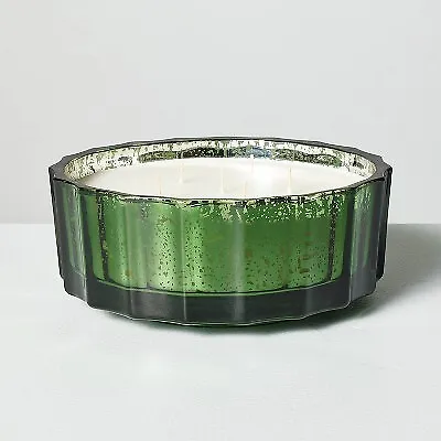 Mercury Glass Cypress & Pine 6-Wick Jar Christmas Candle Green 32oz - Hearth & • $20.99