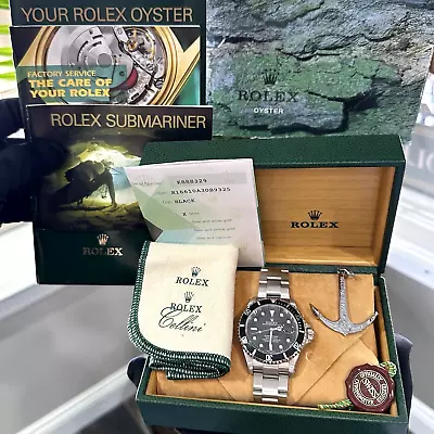 Rolex Submariner Ref: 16610 40mm Stainless Steel Automatic Watch - Complete Set! • $7200